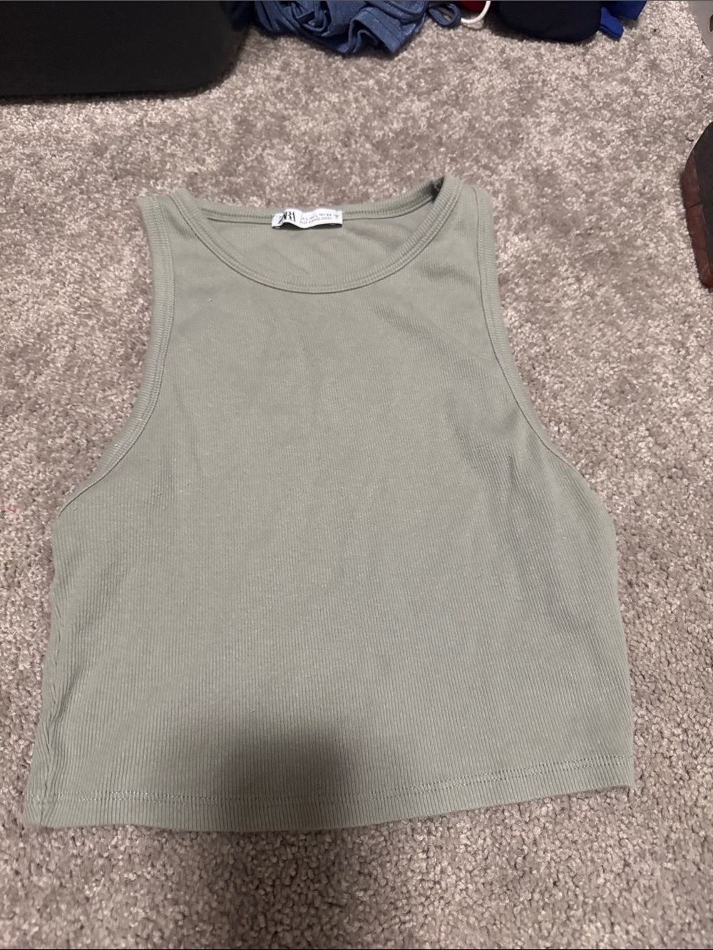 Zara crop ribbed tank